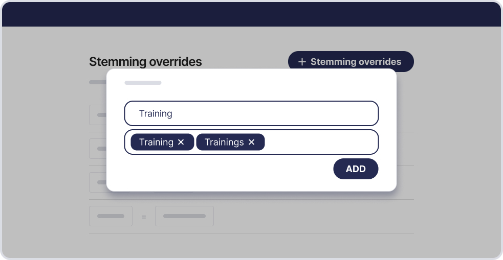 Create a Stemming Override